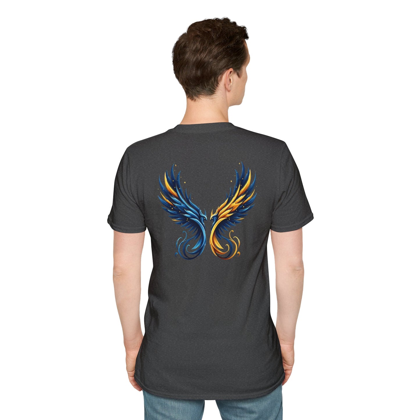 Blue and Yellow Phoenix Unisex T-Shirt