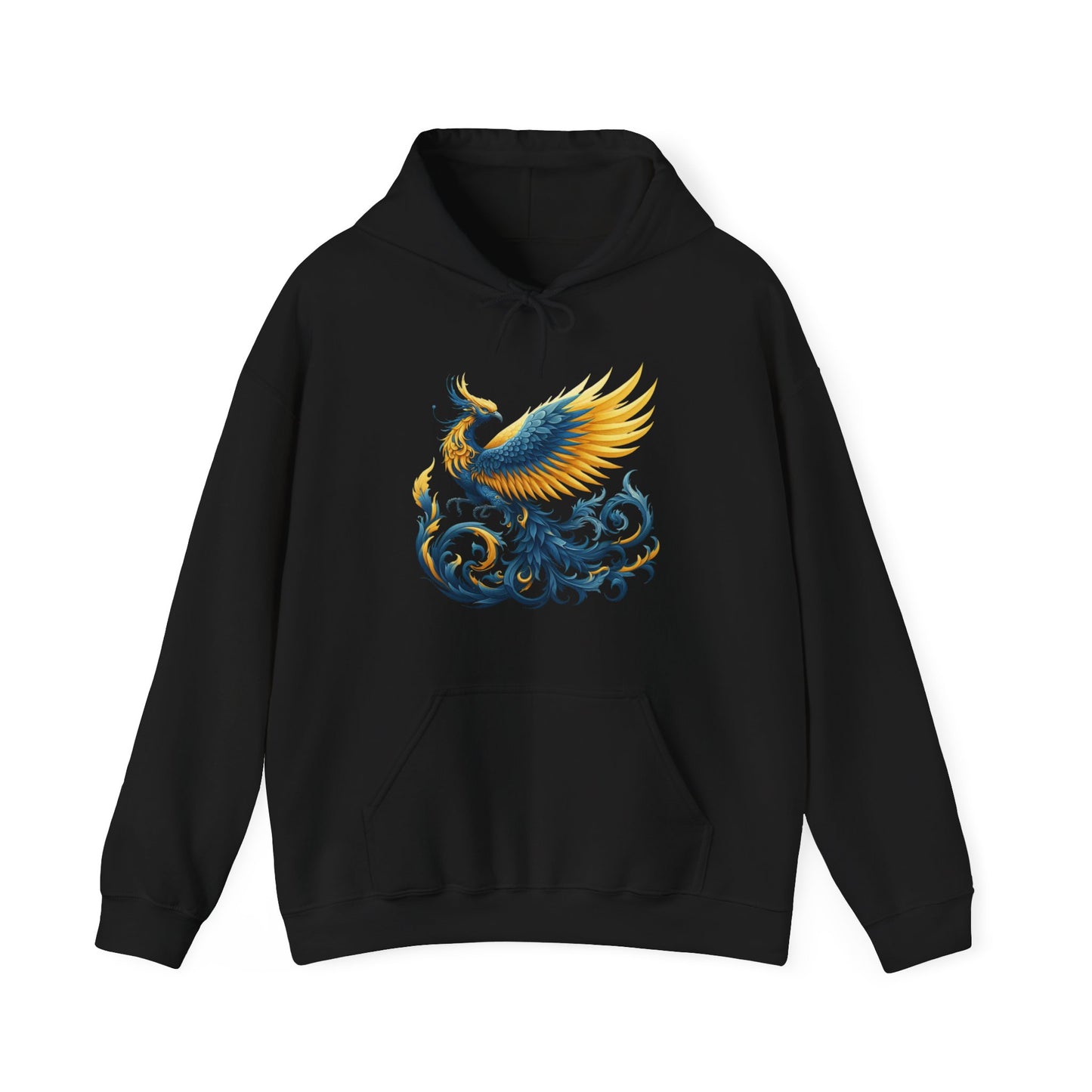 Blue and Yellow Phoenix Hoodie