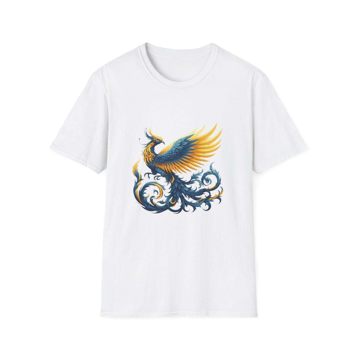 Blue and Yellow Phoenix Unisex T-Shirt