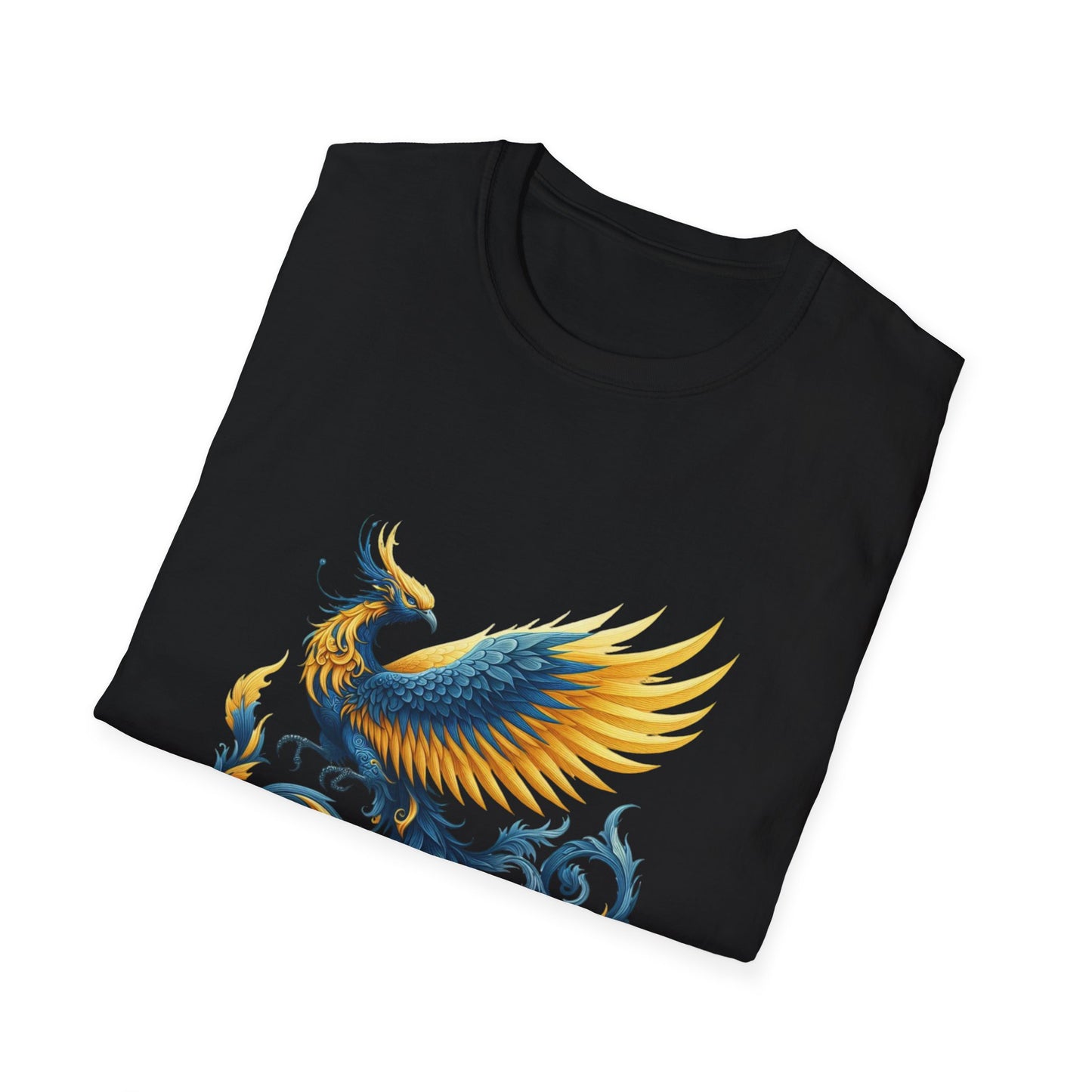 Blue and Yellow Phoenix Unisex T-Shirt