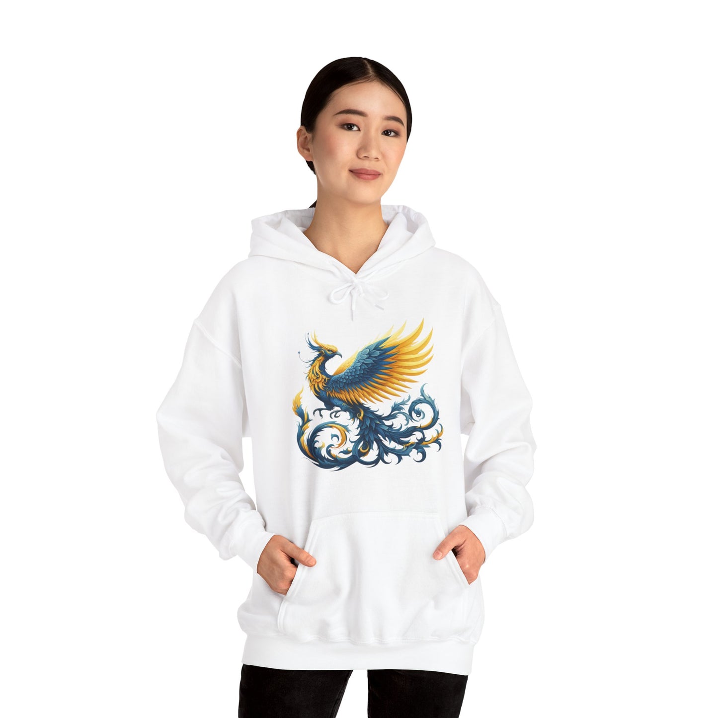 Blue and Yellow Phoenix Hoodie