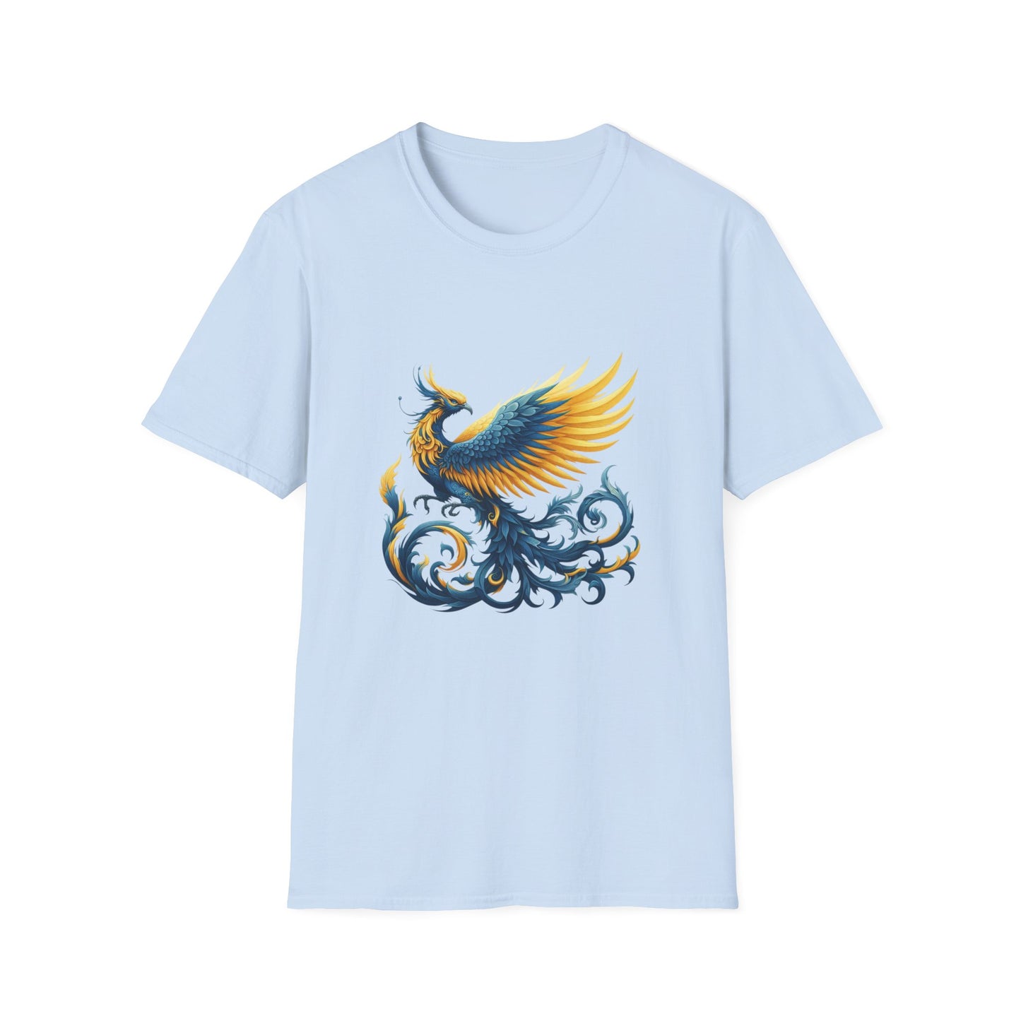 Blue and Yellow Phoenix Unisex T-Shirt