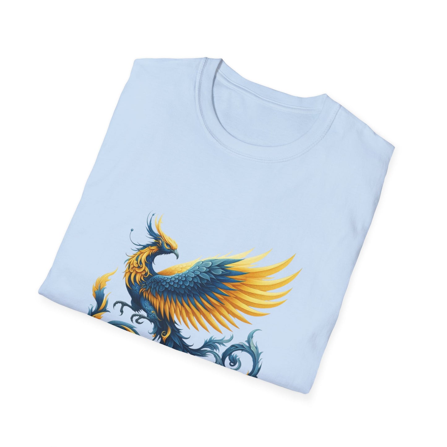 Blue and Yellow Phoenix Unisex T-Shirt