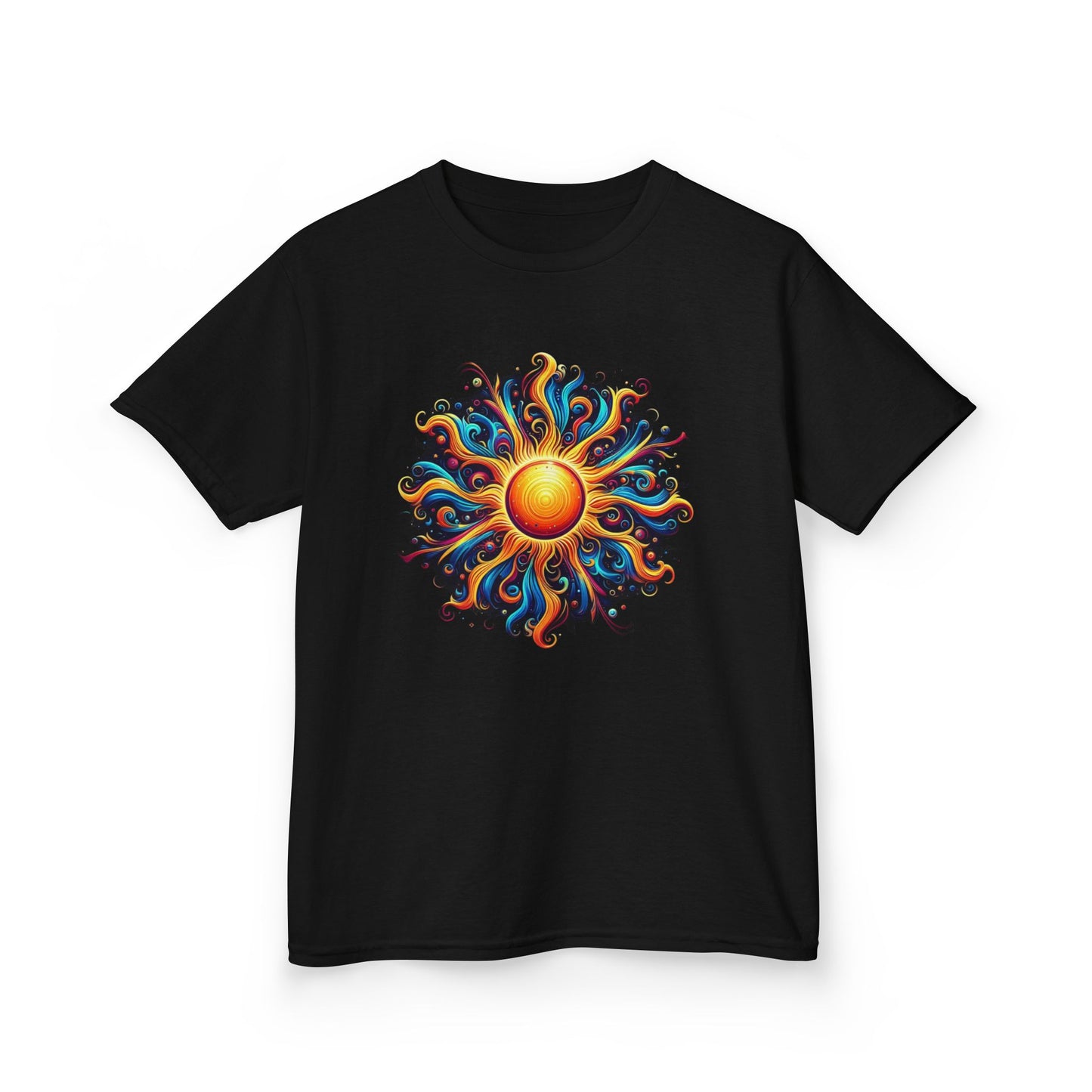 Kids Colorful Sun Graphic Tee for Summer Fun