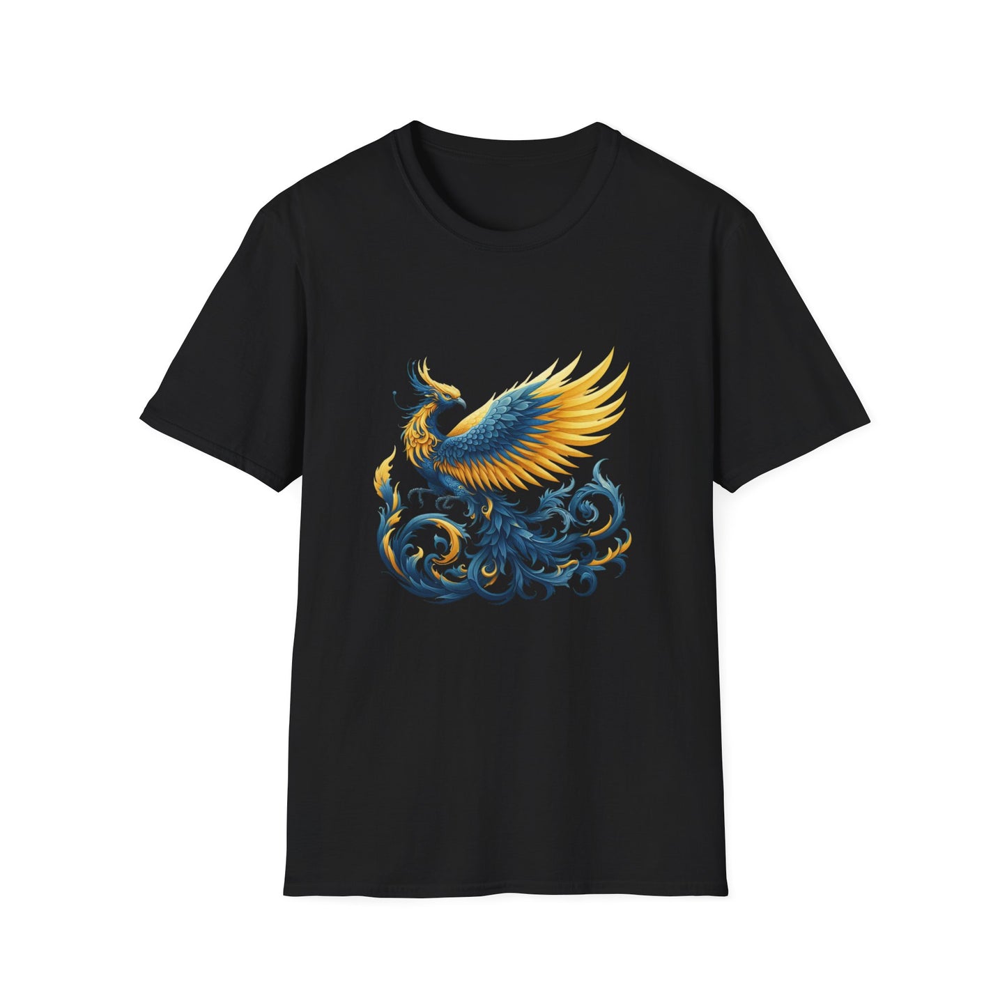 Blue and Yellow Phoenix Unisex T-Shirt