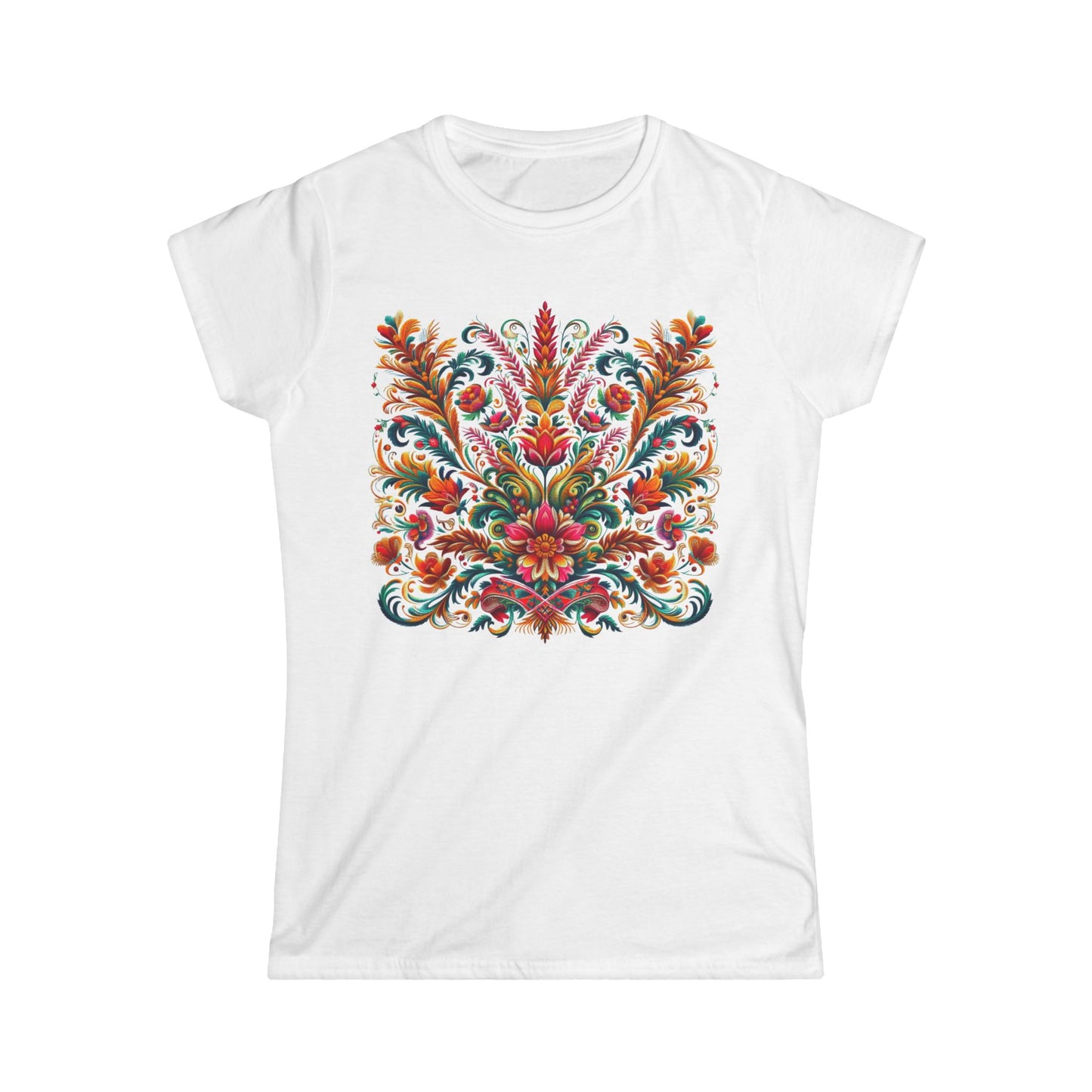 Floral Tee - Vibrant Ukrainian Design Women's Softstyle