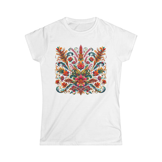 Floral Tee - Vibrant Ukrainian Design Women's Softstyle