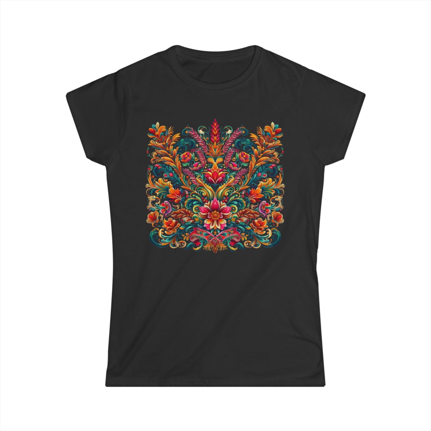 Floral Tee - Vibrant Ukrainian Design Women's Softstyle