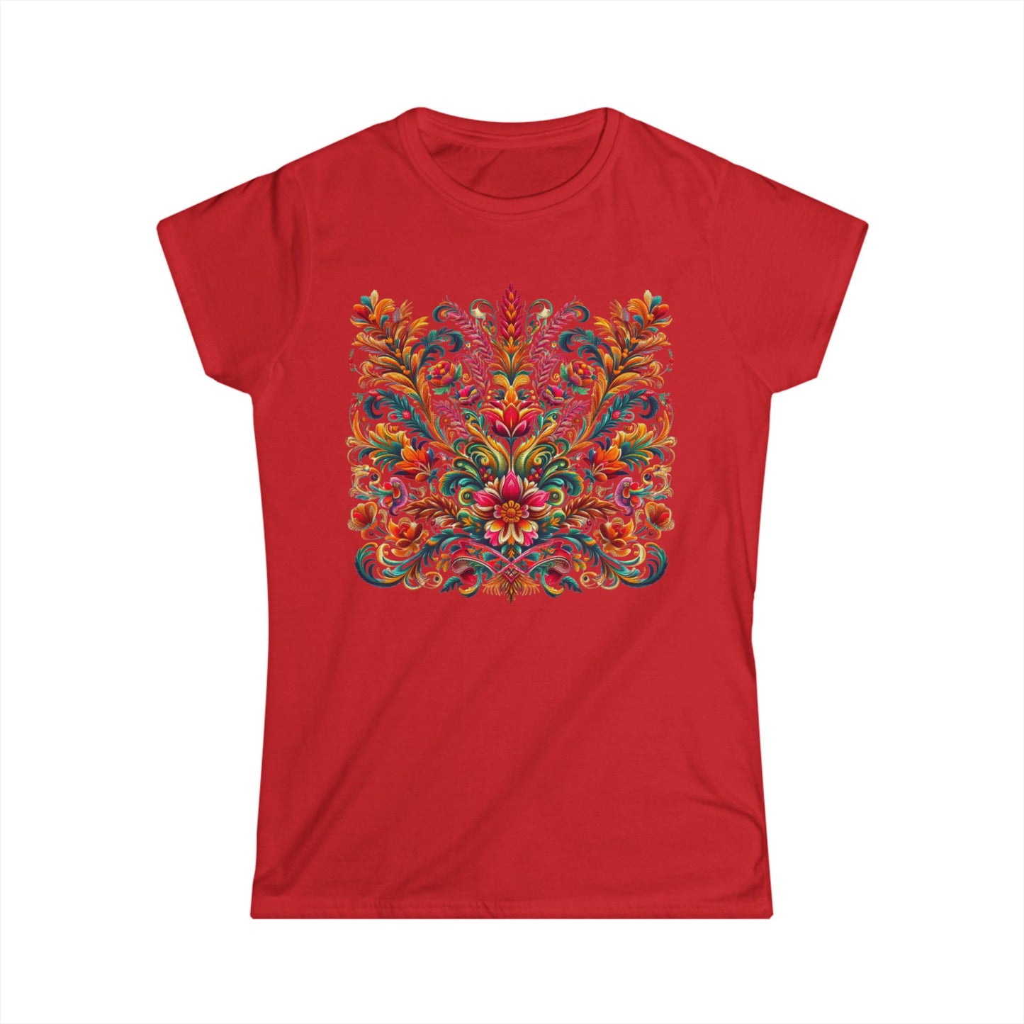 Floral Tee - Vibrant Ukrainian Design Women's Softstyle